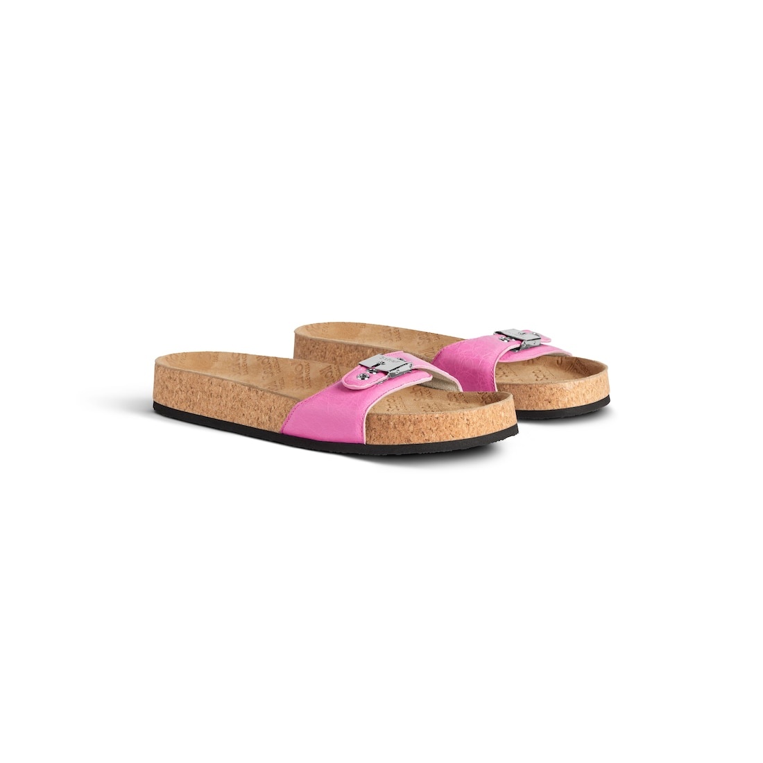 Women's Balenciaga I Scholl Flat Sandal in Glossy Pink - 2