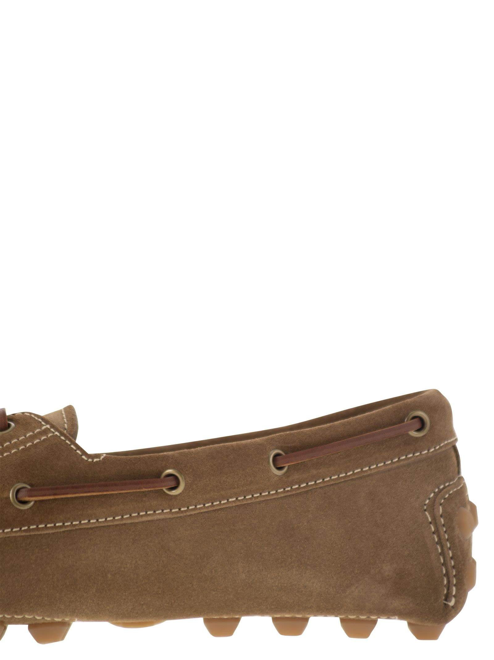 Tod's Men Rubber Bubble Suede Boat - 7