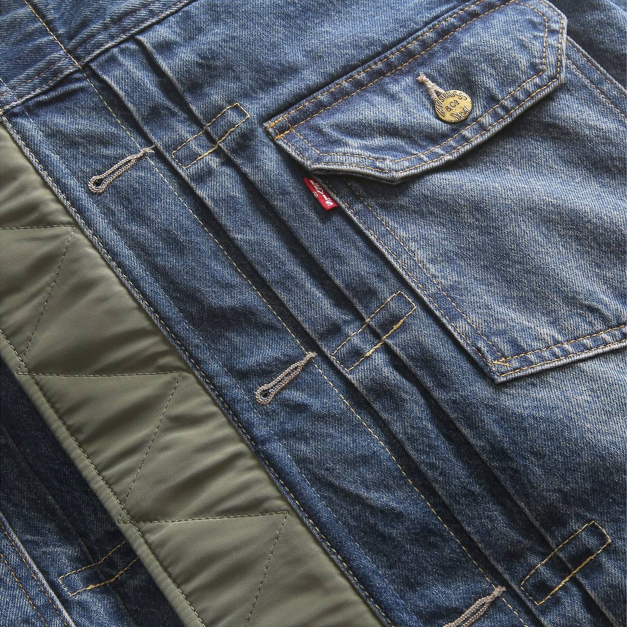 LEVI’S® X SACAI MEN’S DENIM X NYLON TWILL REVERSIBLE BLOUSON - 12