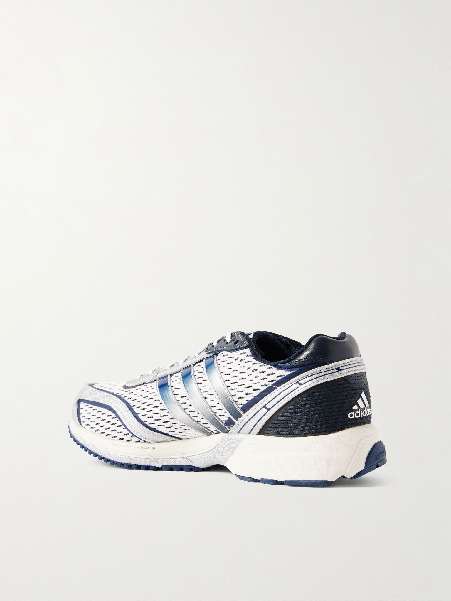 + Sporty & Rich Adizero Adios rubber and leather-trimmed mesh sneakers Blue - 3