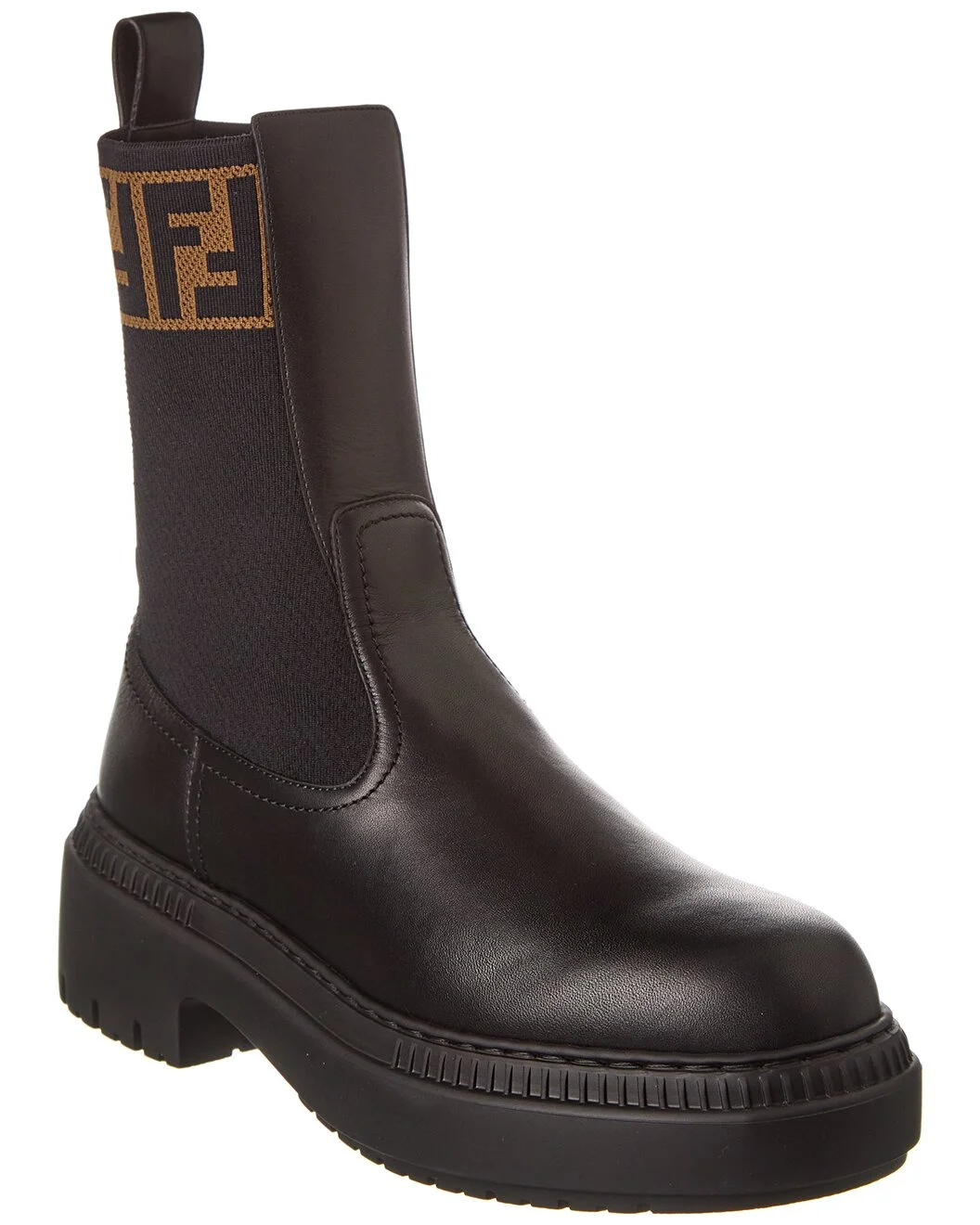 FENDI Domino Leather Biker Boot - 1