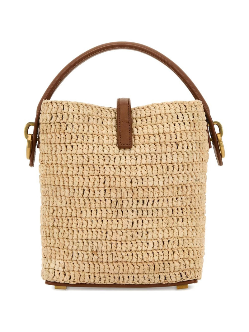 SAINT LAURENT Raffia mini Le 37 bucket bag outlook