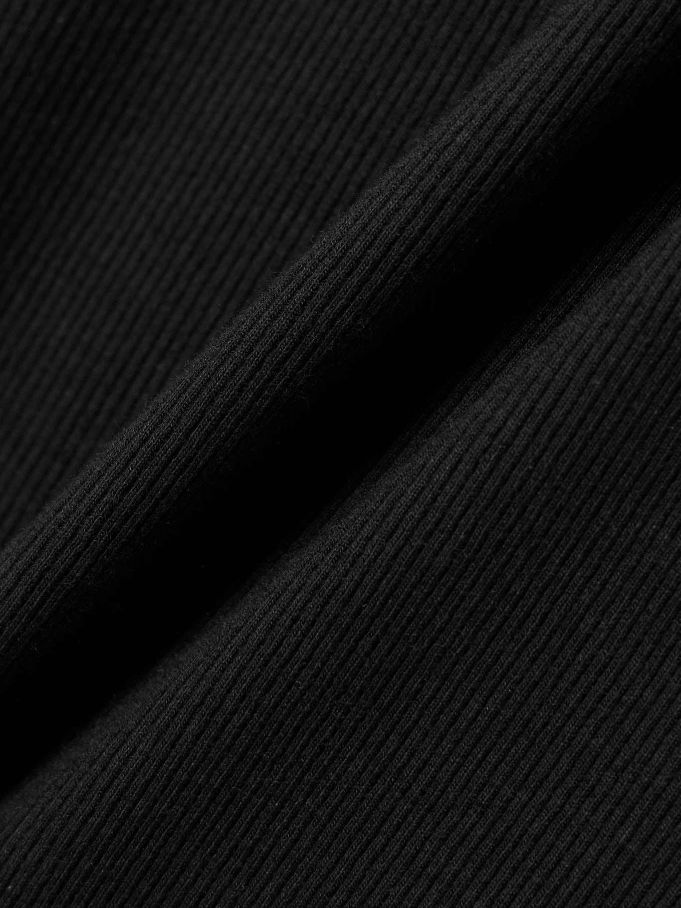 Iris ribbed stretch-cotton and modal-blend jersey maxi dress Black - 4