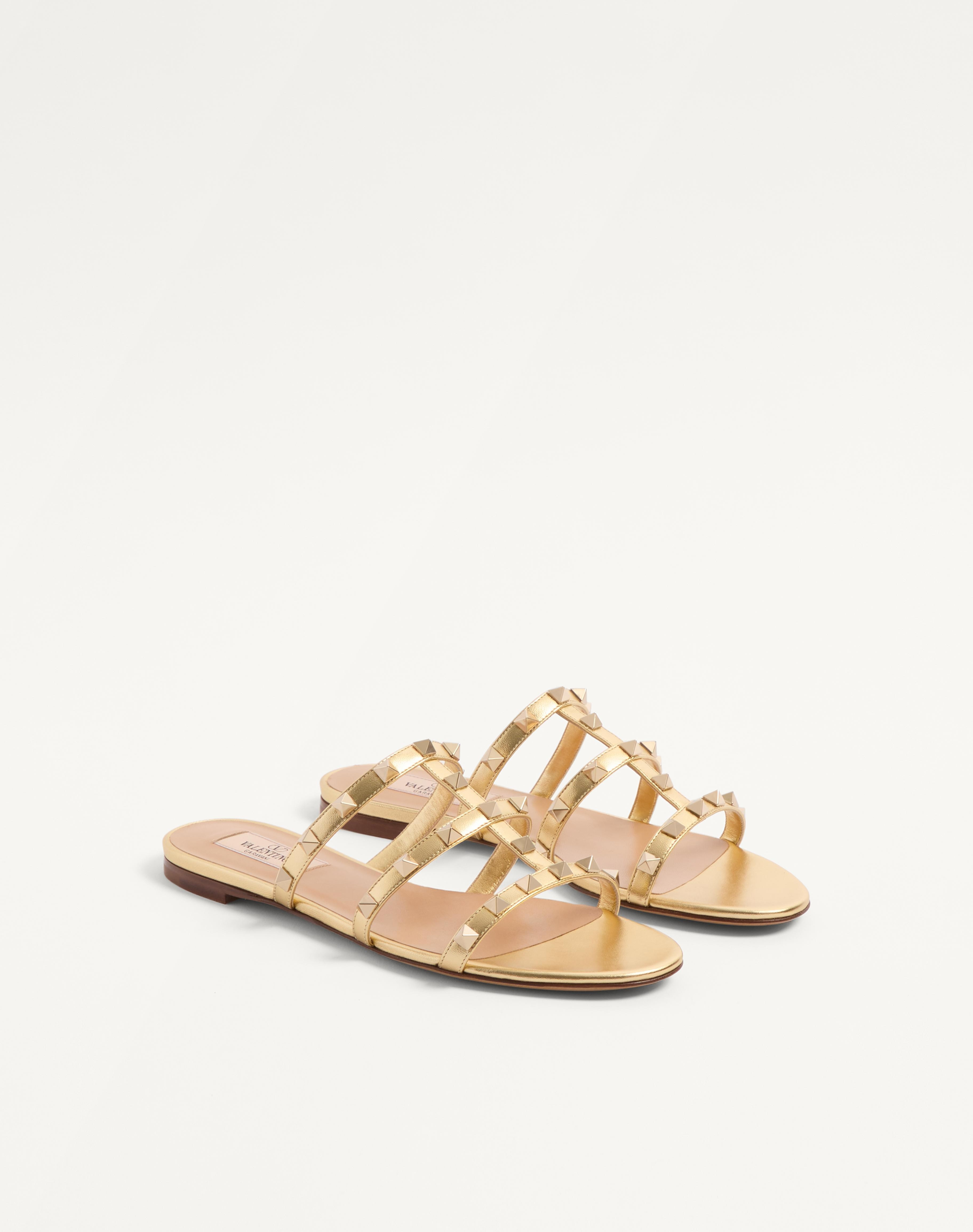 ROCKSTUD LAMINATED NAPPA SLIDE SANDAL - 2
