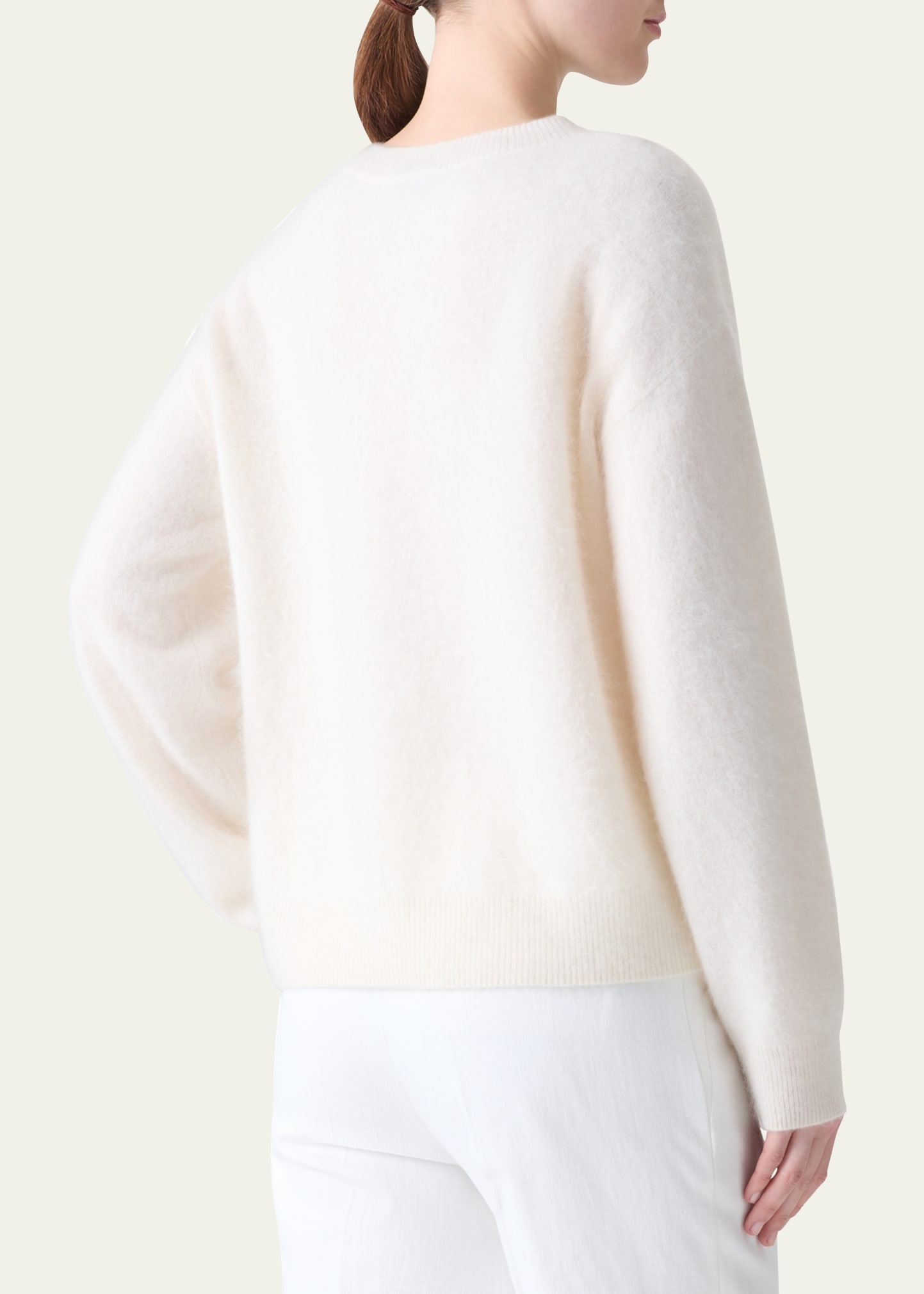 Brushed Cashmere Crewneck Sweater - 3