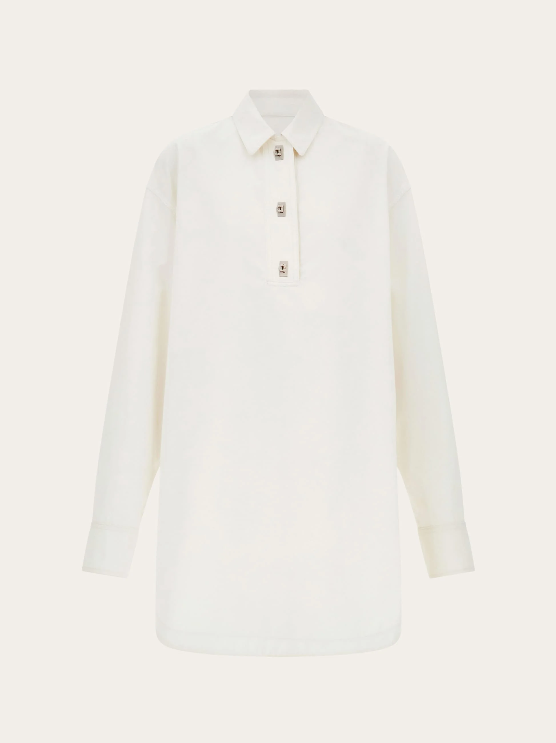 Cotton and silk shirt dress - 1