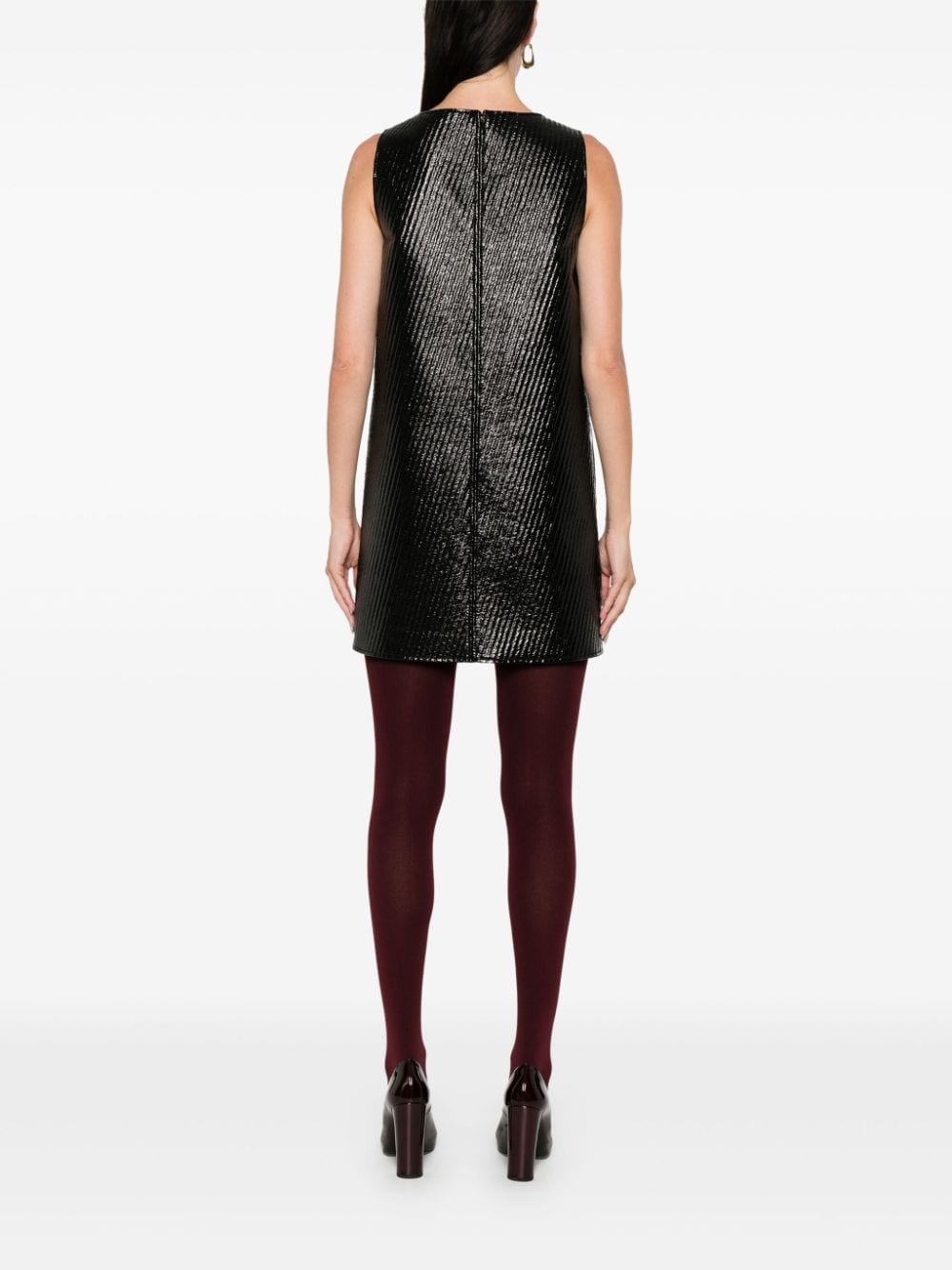 coated mini dress - 4