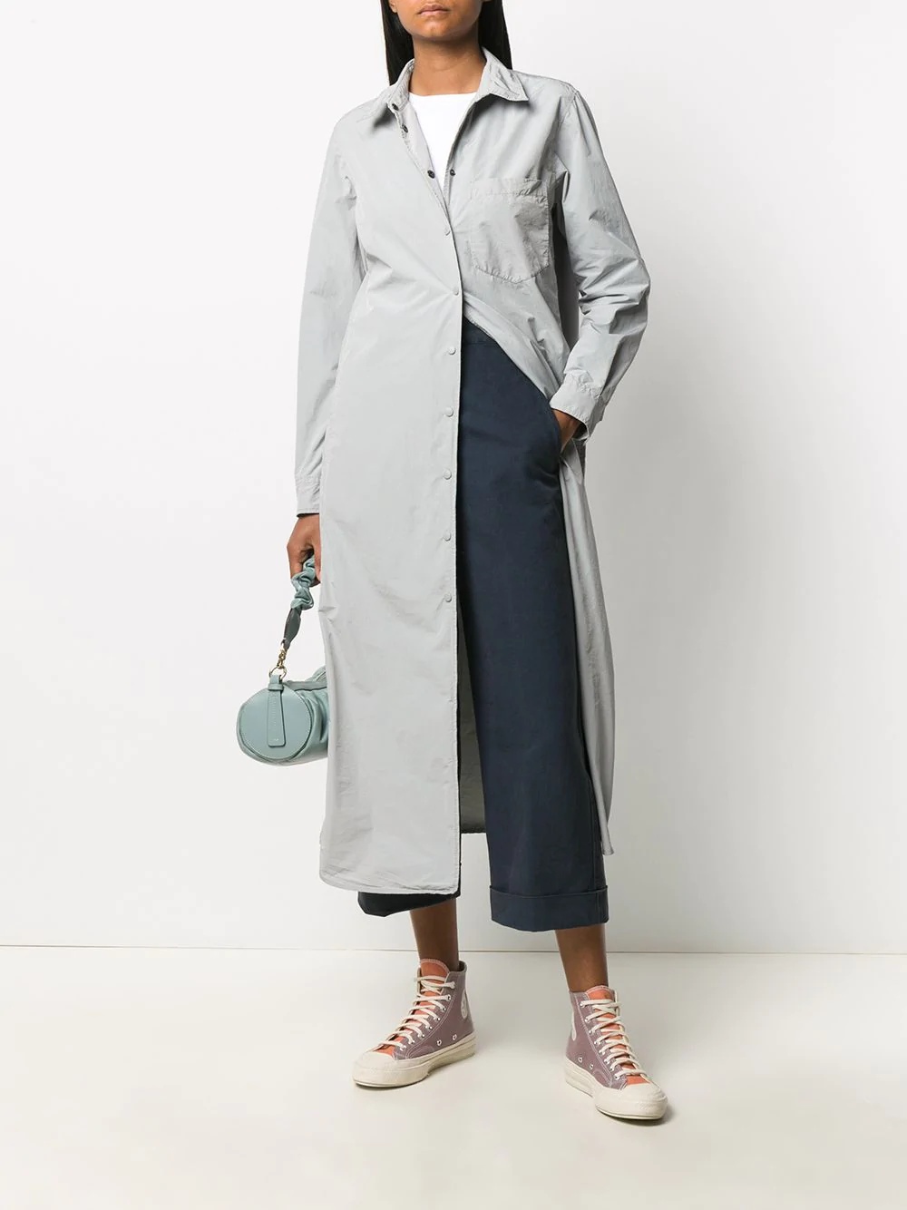 oversized shirt overcoat  - 2