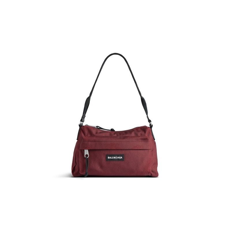 Men's Explorer Sling Pouch Used Effect  in Dark Red 1