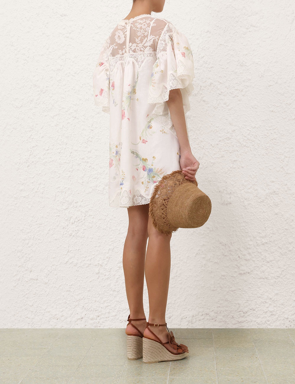 LUCKY LACE TRIM MINI DRESS - 4