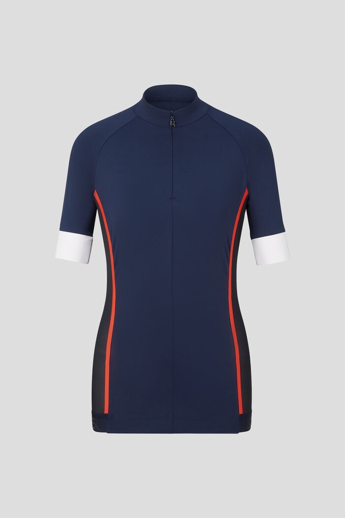 Fritzi Bike shirt in Navy blue/Orange - 1