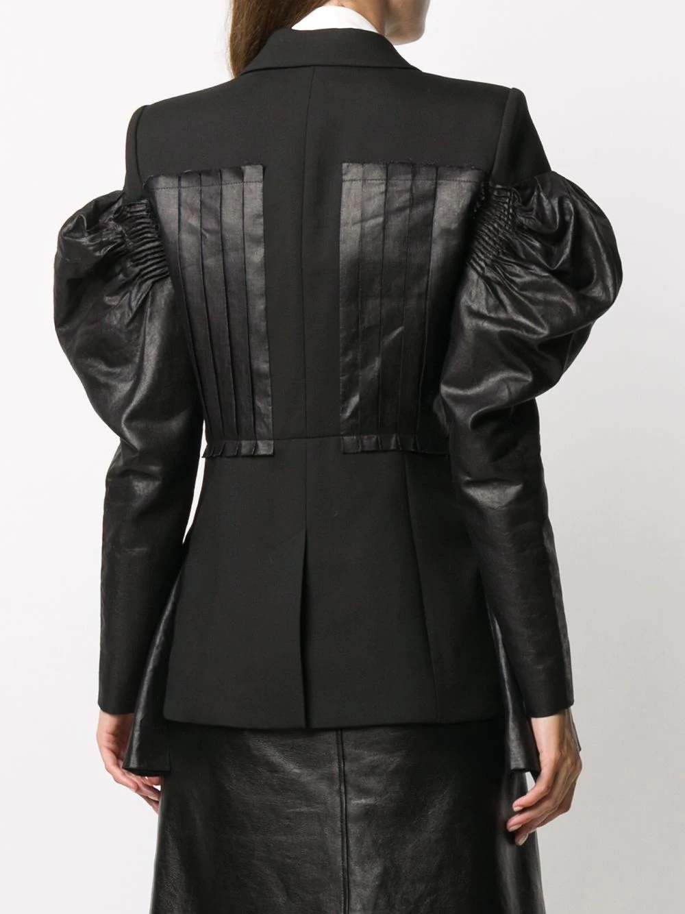 exaggerated sleeved detail fitted jacket - 4