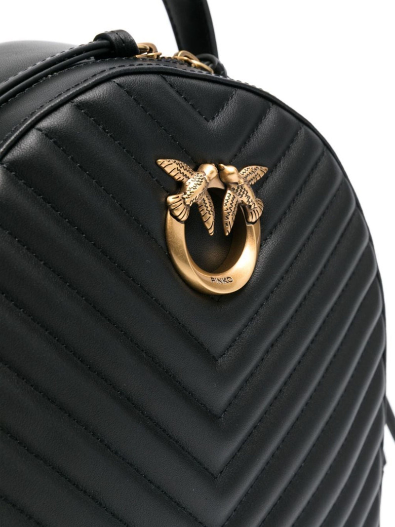 Love chevron leather backpack 8
