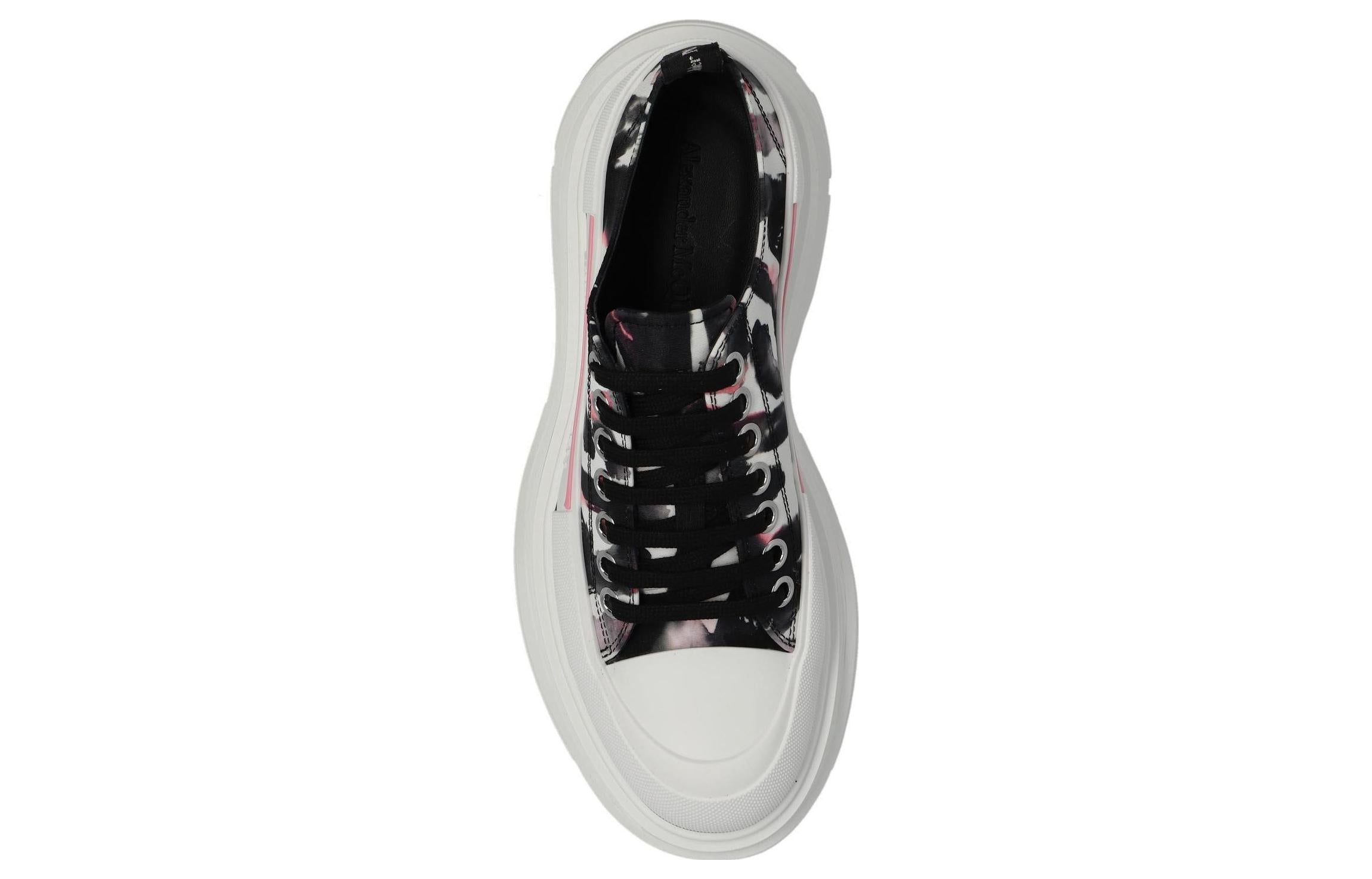 (WMNS) Alexander McQueen Tread Slick Sneakers 'White Black Pink' 733065W4PM18893 - 5