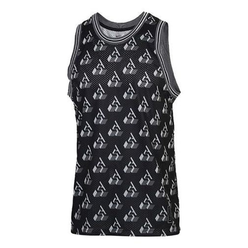 Nike Giannis Monogram Vest Asia Sizing 'Black White' CK6223-010 - 1