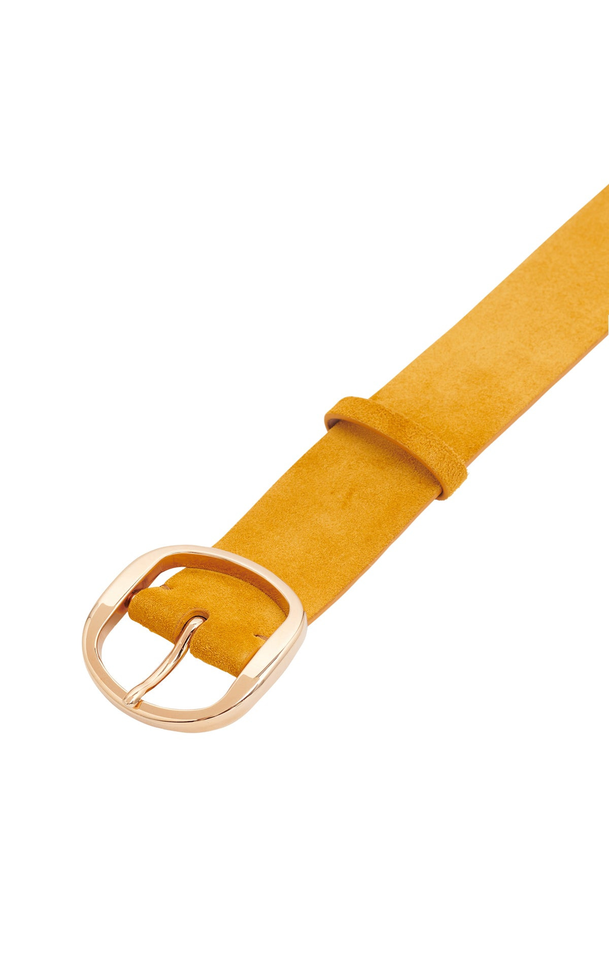 Elster Buckle Belt in Golden Birch Suede - 3