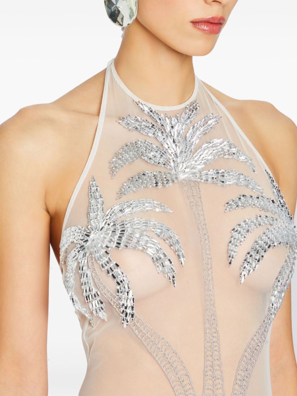 Meridian crystal-embellished gown - 6