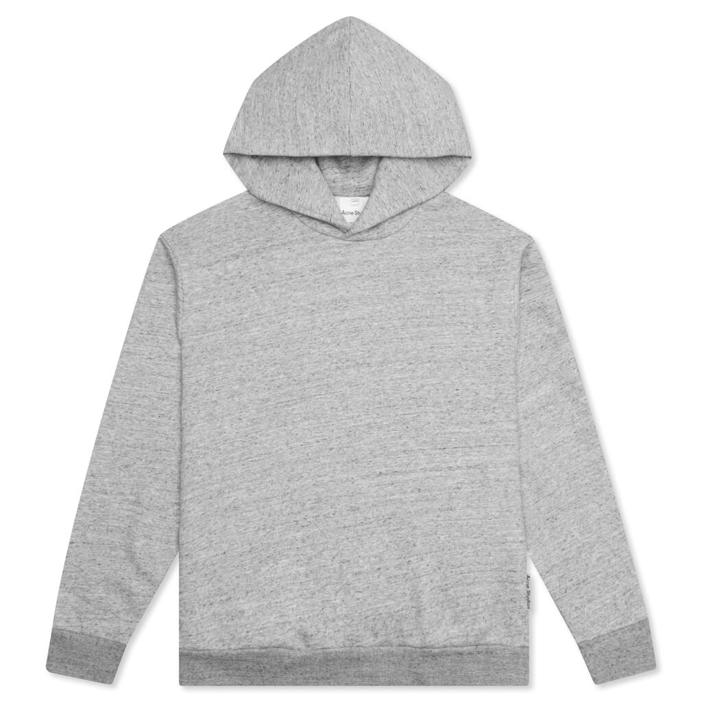 ACNE STUDIOS HOODED SWEATSHIRT - MARBLE GREY MELANGE - 1