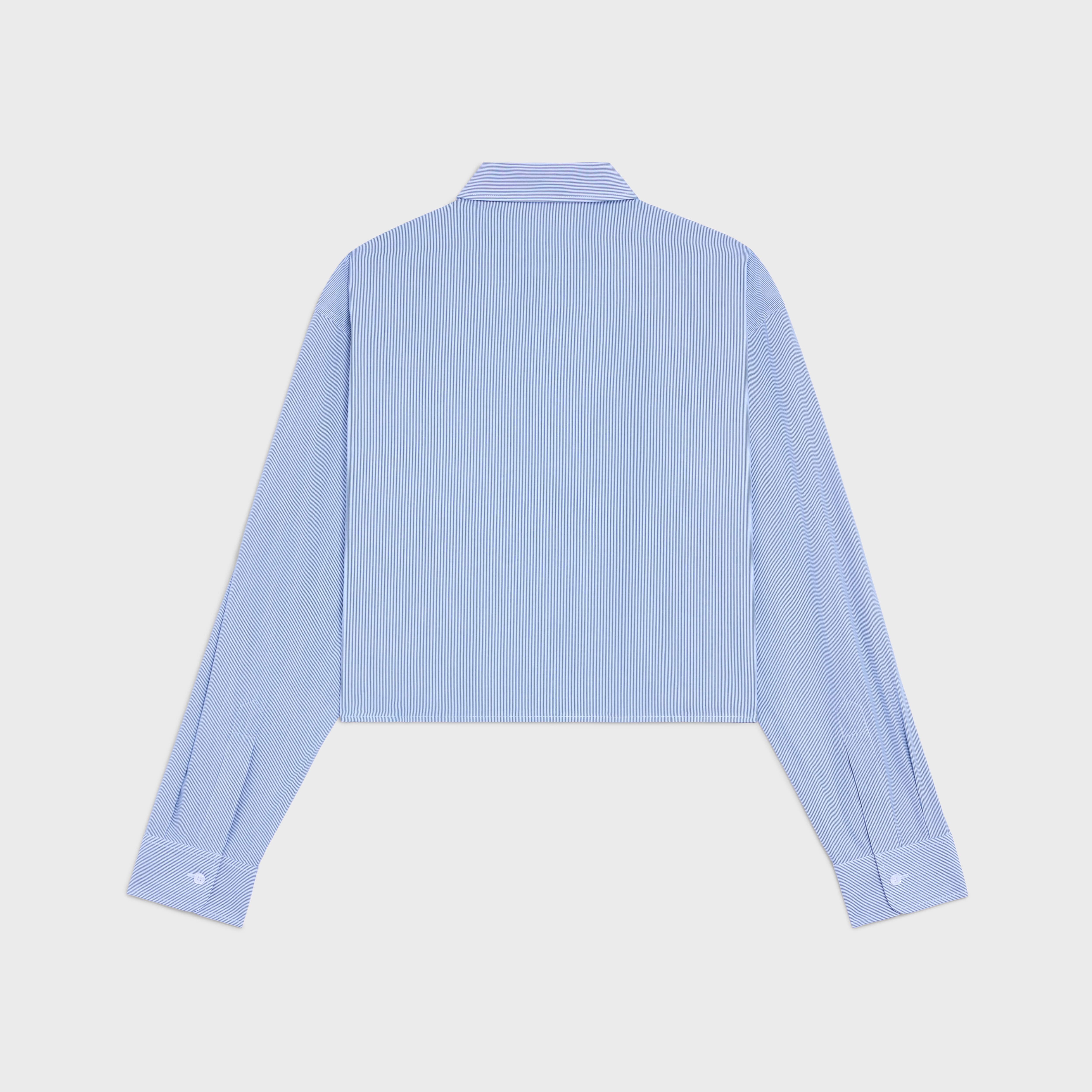Cropped shirt in striped Poplin - 2