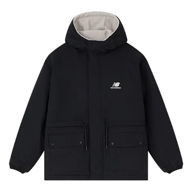 New Balance Logo Print Woven Jacket 'Black' AMJ31303-BK - 1