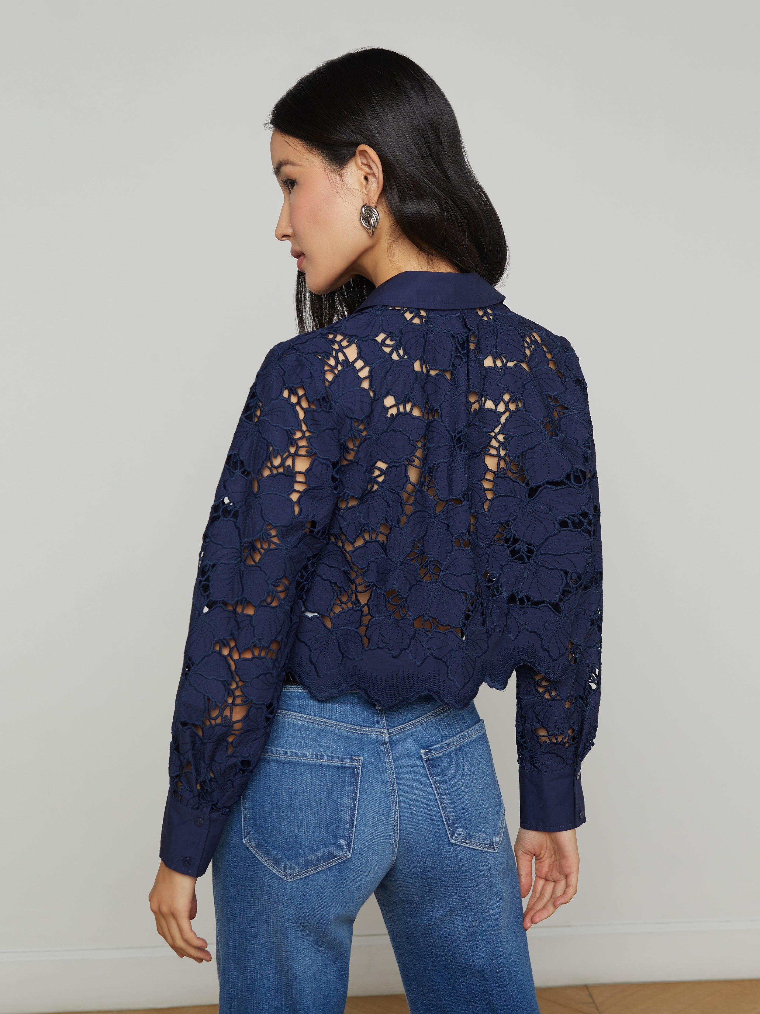 Seychelle Lace Cropped Blouse - 4