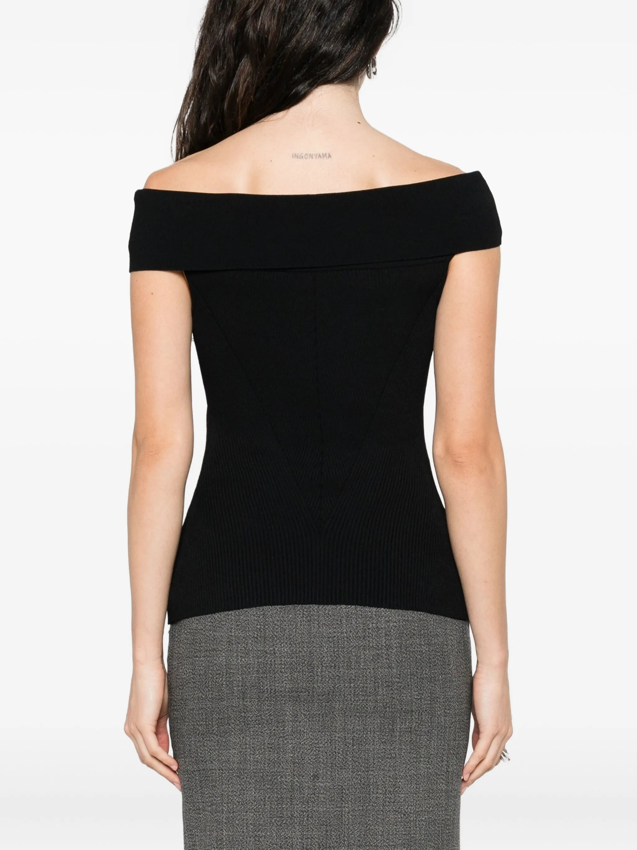 Givenchy Off-shoulder Ribbed Top - 4