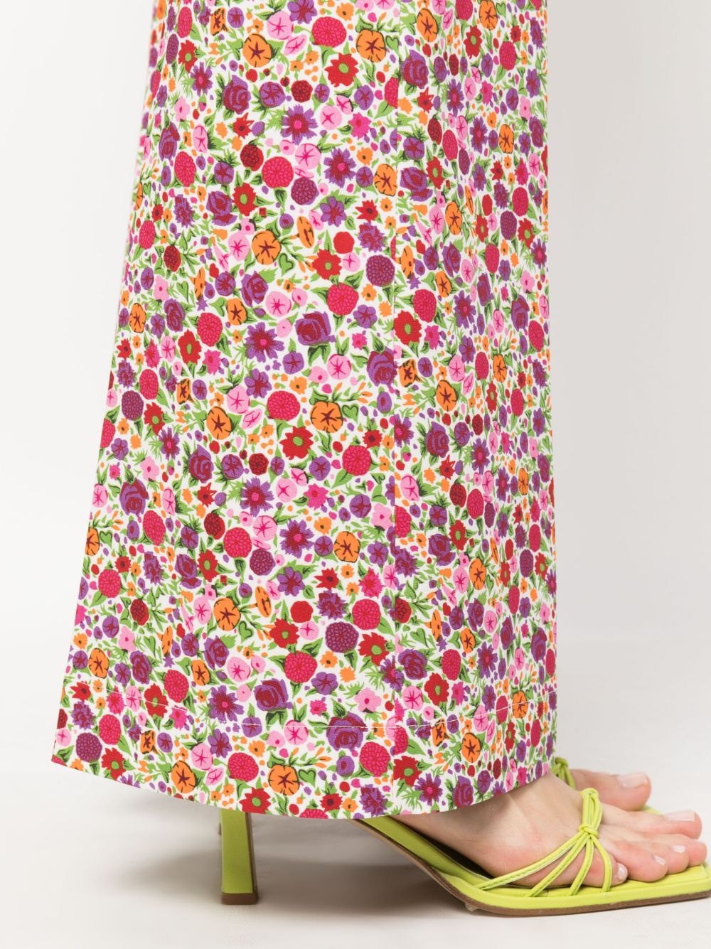 Saturday floral-print flared trousers - 5