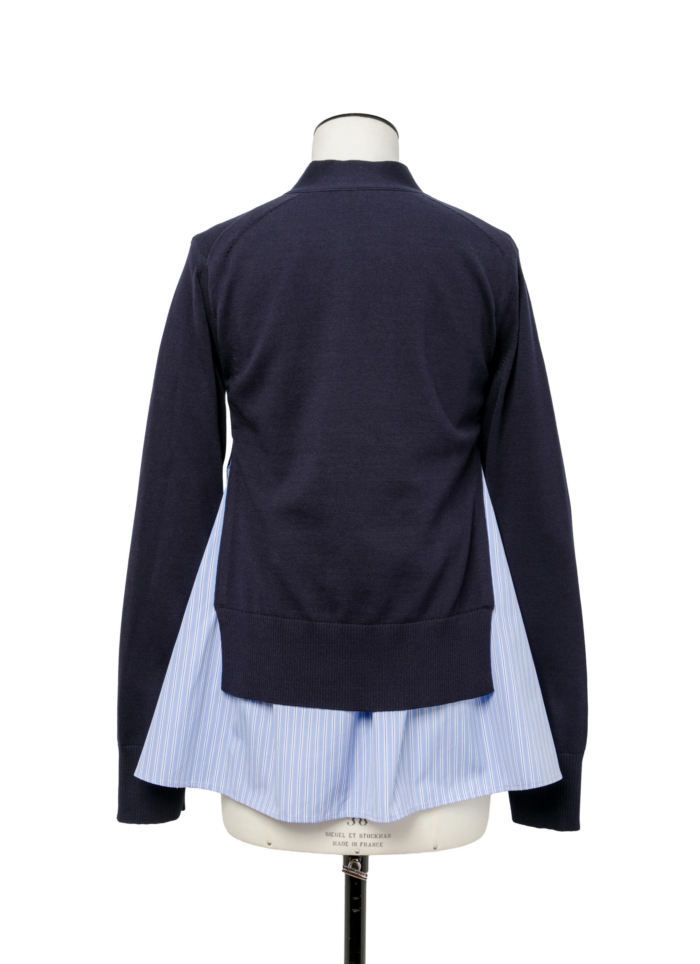 Poplin x Knit Cardigan - 4