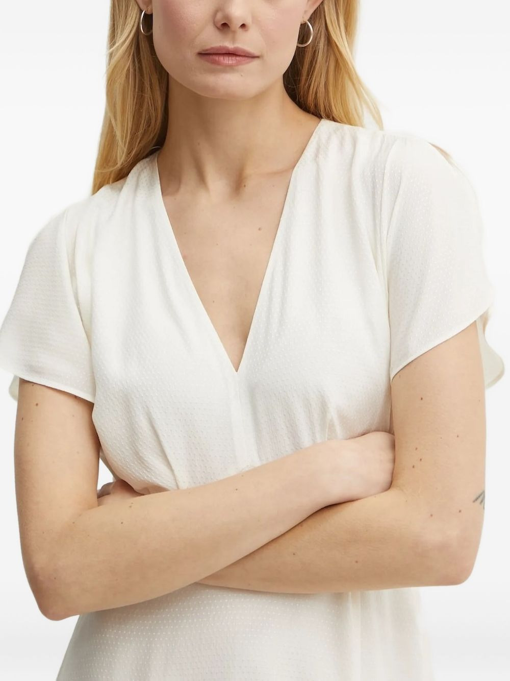 V-neck midi dress - 4
