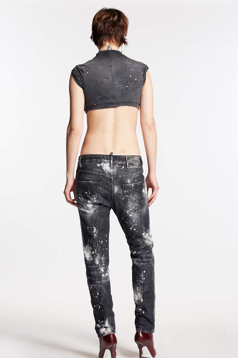 DSQUARED2 BLACK BLEACHED WASH COOL GIRL JEANS outlook