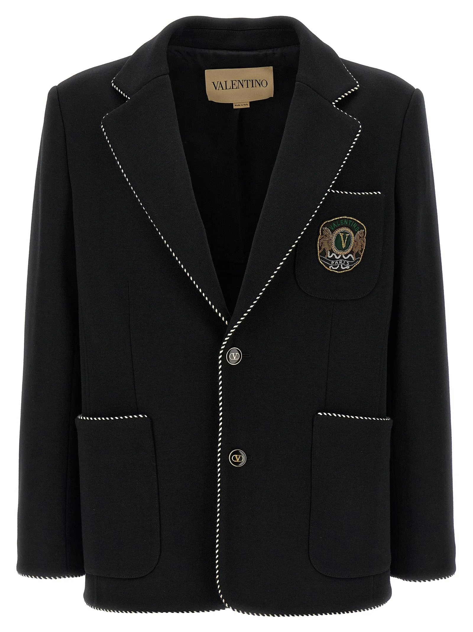 Valentino Garavini Single-Breasted Blazer Black - 1