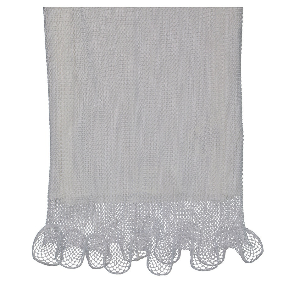 Burberry Ladies Optic White Ruffled Detail Fishnet Pencil Skirt - 7