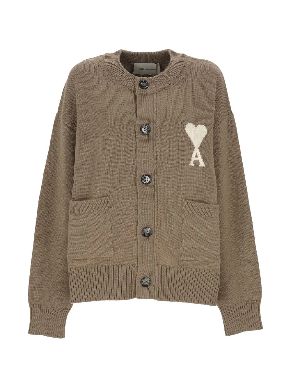 heart-motif pocket cardigan - 1