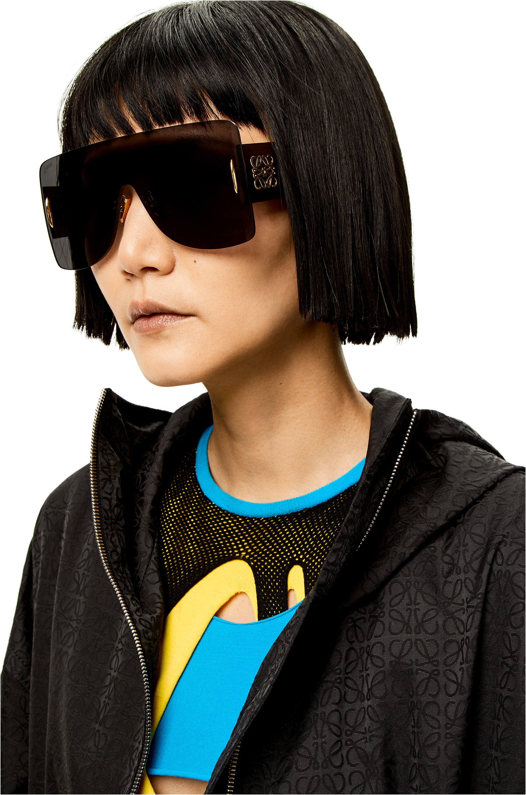 Rectangular mask sunglasses in nylon - 2
