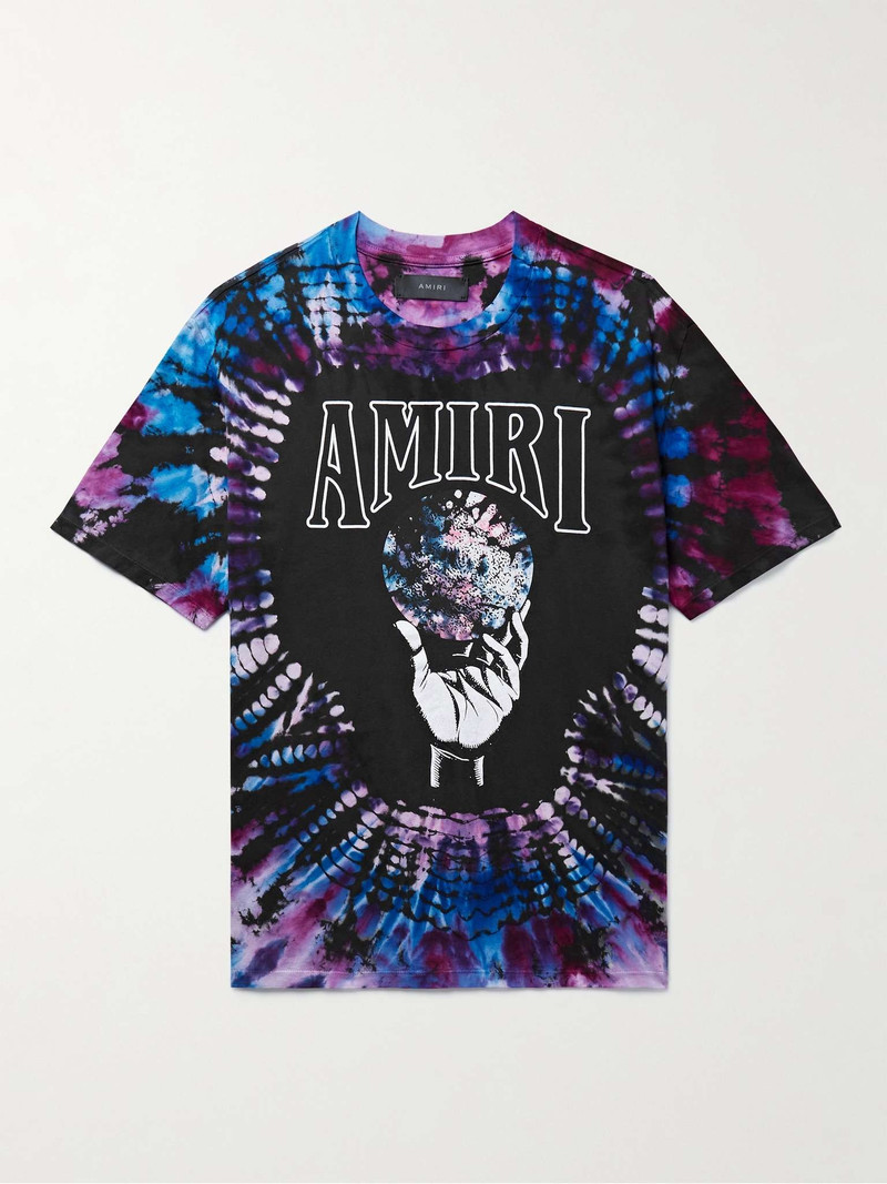 Logo-Print Tie-Dyed Cotton-Jersey T-Shirt - 1
