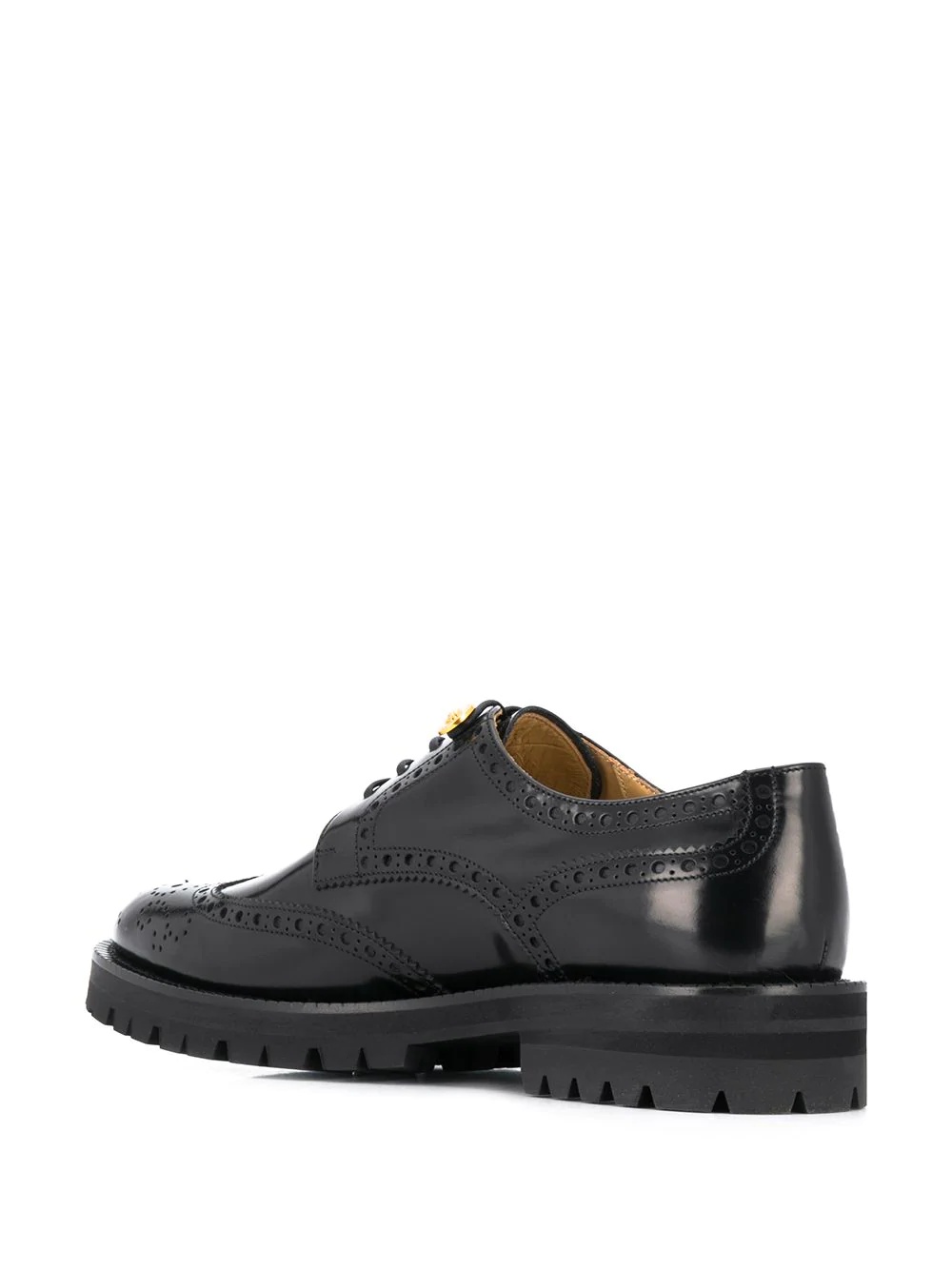 Medusa embossed button brogues - 3