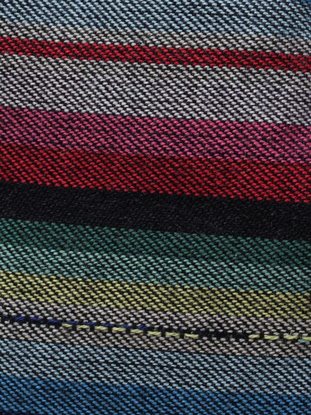 striped drawstring messenger bag - 5