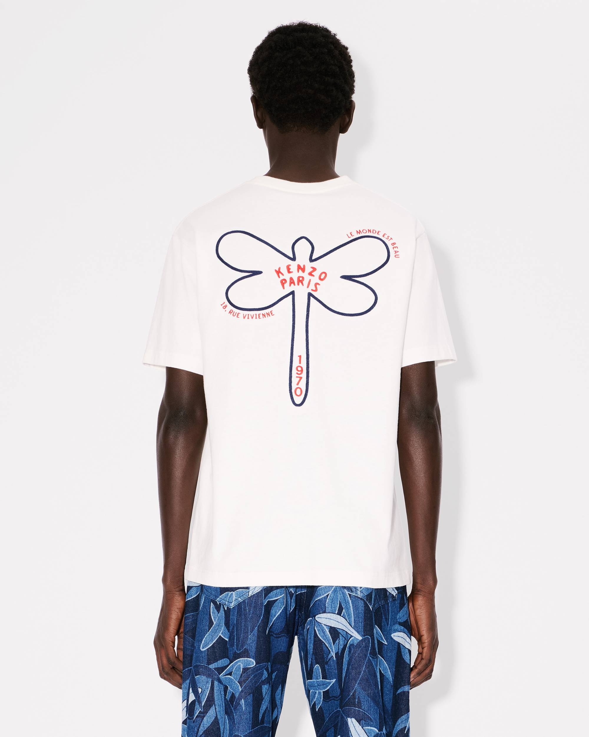 'KENZO Dragonfly' embroidered T-shirt in cotton - 4