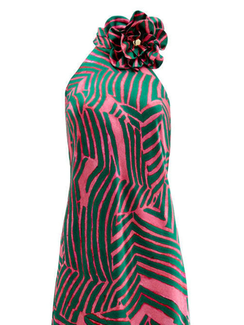 SILVIA TCHERASSI Tila floral-appliqué maxi dress outlook