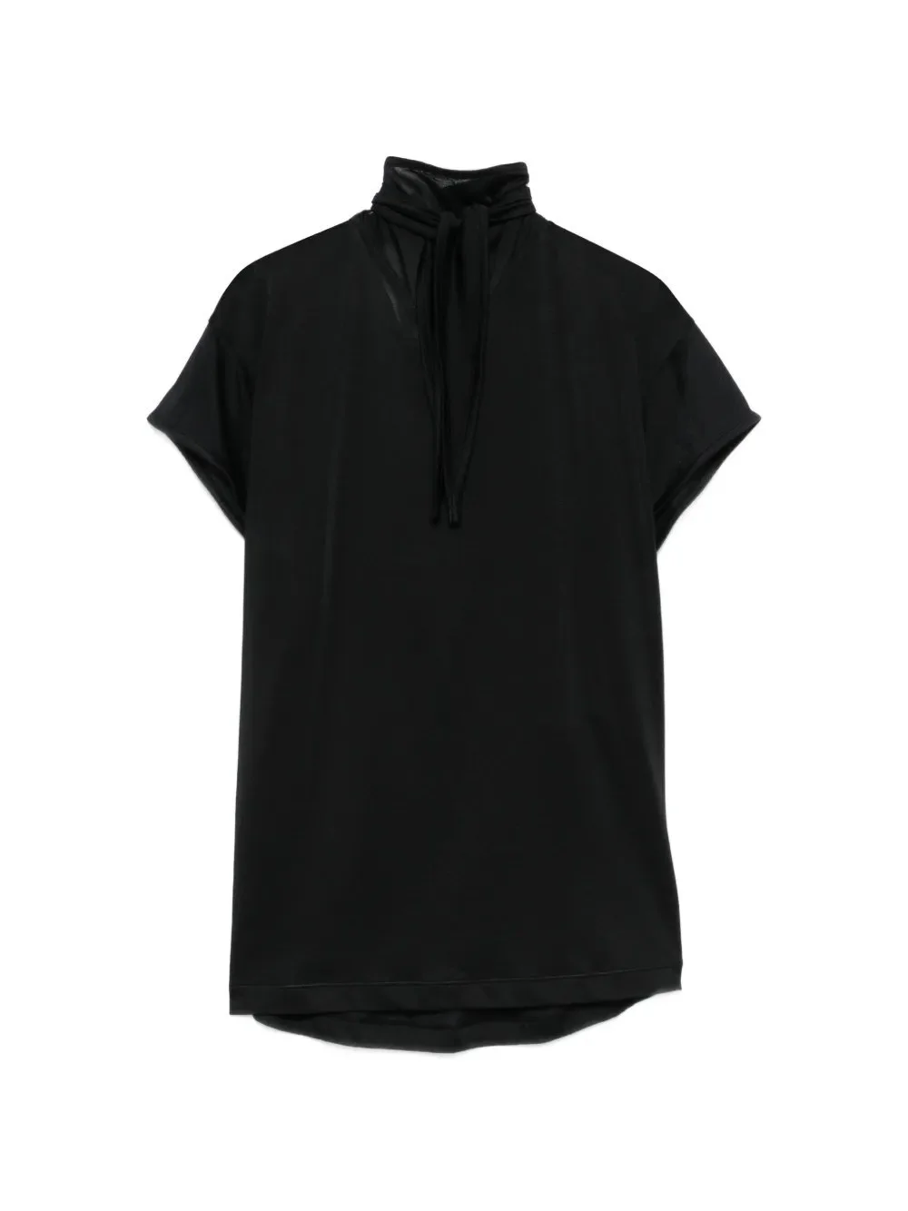 SHORT SLEEVE FOULARD TOP - 1