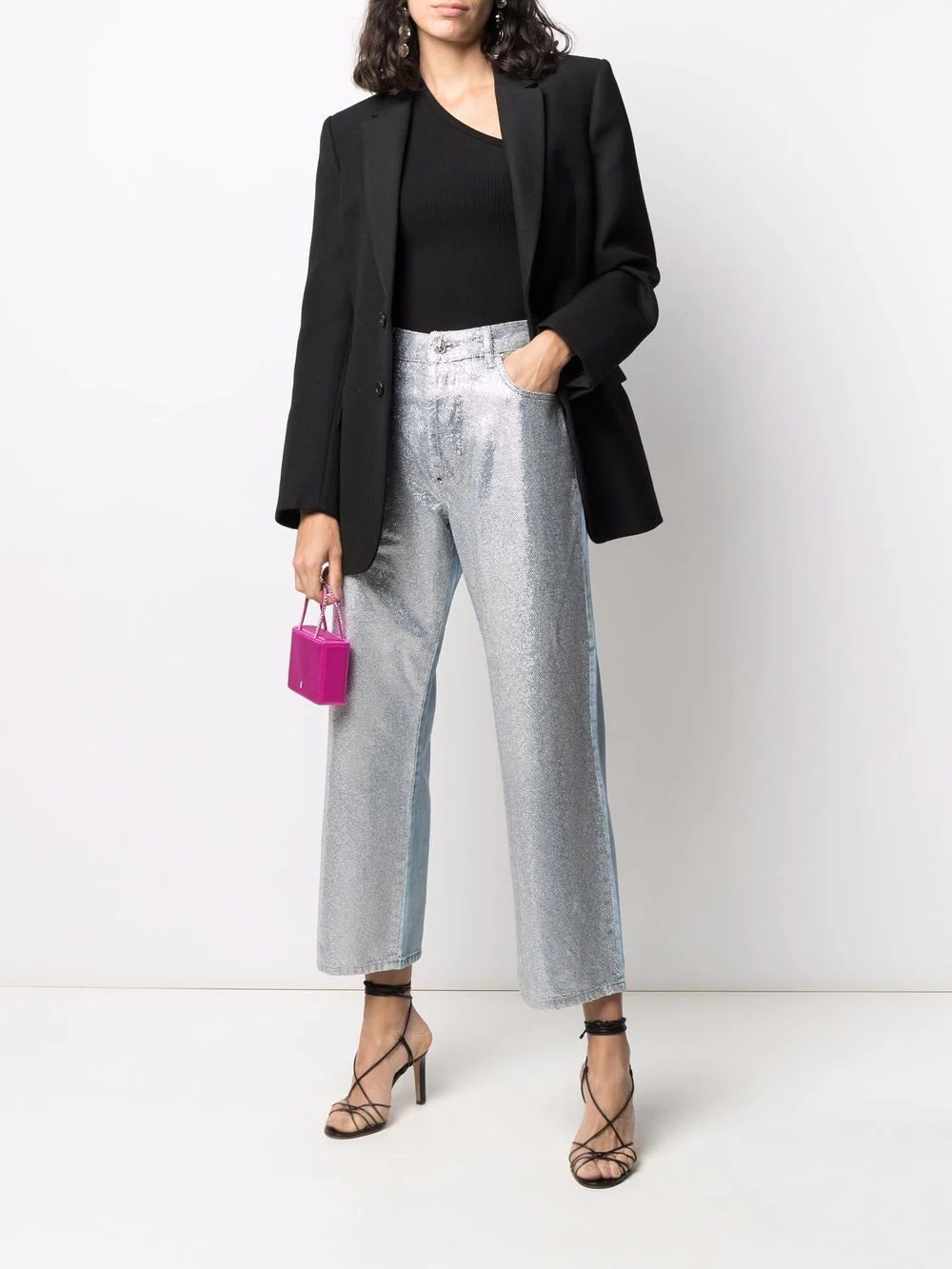 Full Crystal wide-leg jeans - 2