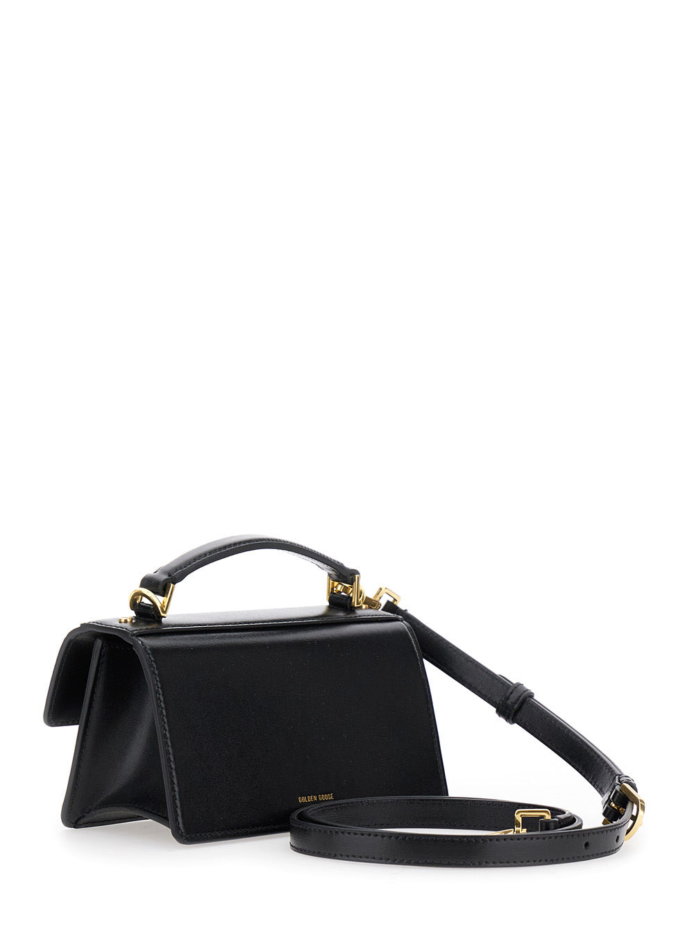 Golden Goose Women 'Venezia' Black Hangbag With Adjustable And Removable Shoulder Strap And Clasp Cl - 3