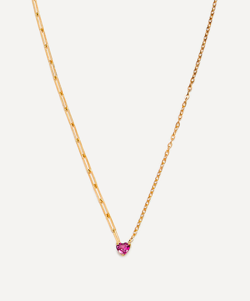 Yvonne Léon 18ct Gold Rhodolite Heart Pendant Necklace outlook