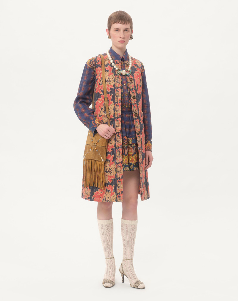 Valentino SHIRT IN LINO PAISLEY MEDAGLIONI VOYAGE IMAGINAIRE outlook