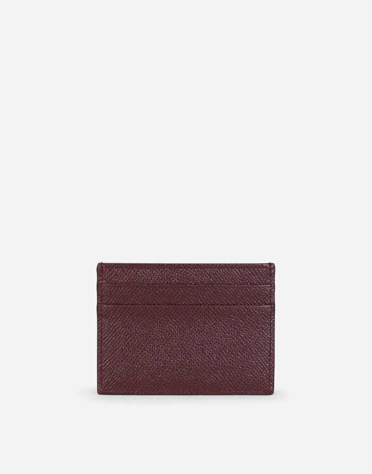 Dauphine calfskin card holder with branded tag - 3