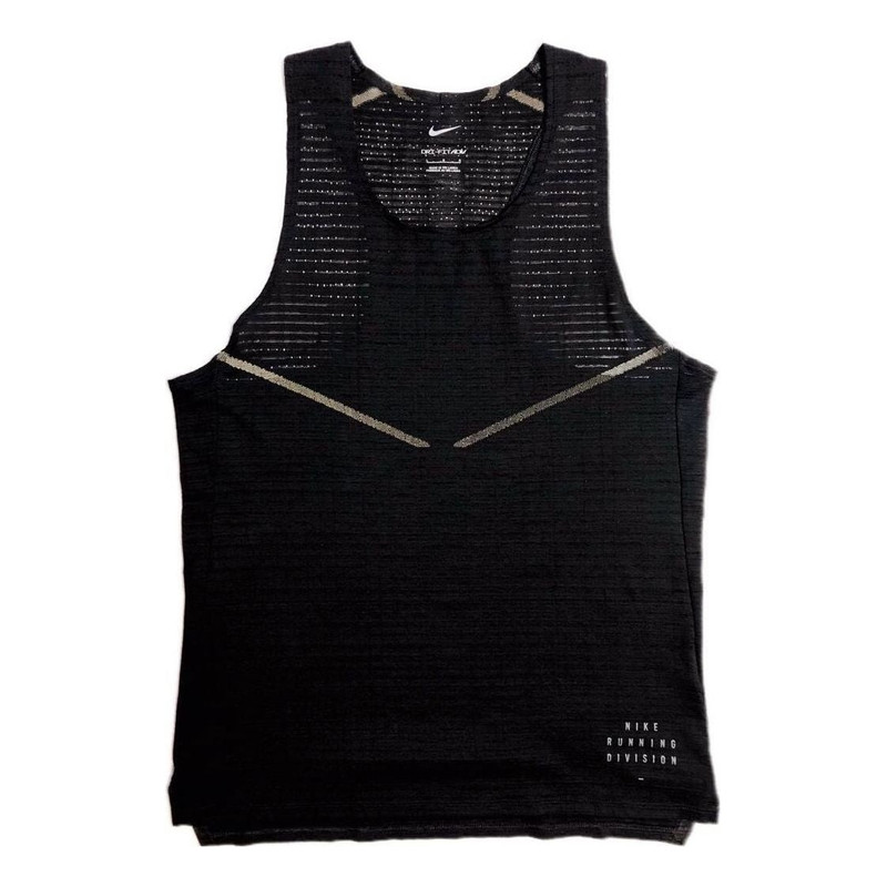 Men's Nike Solid Color Pullover Running Sports Black Vest DD4844-010 - 1