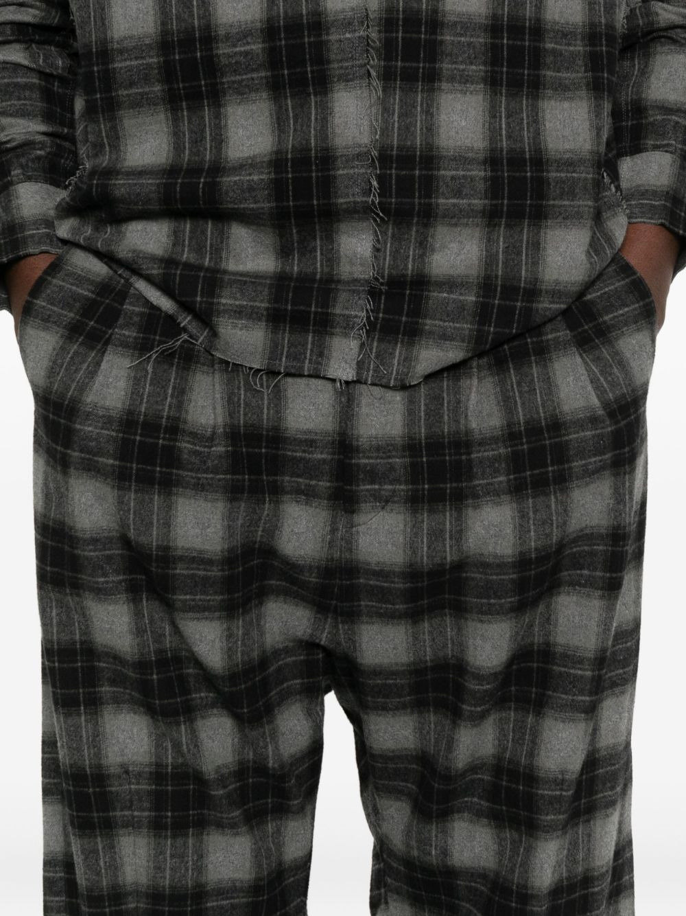 plaid-pattern trousers - 5