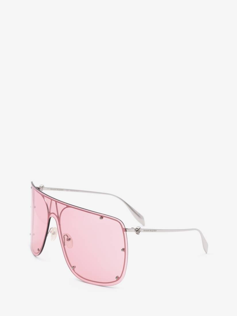 Skull Mask Sunglasses in Silver - 3