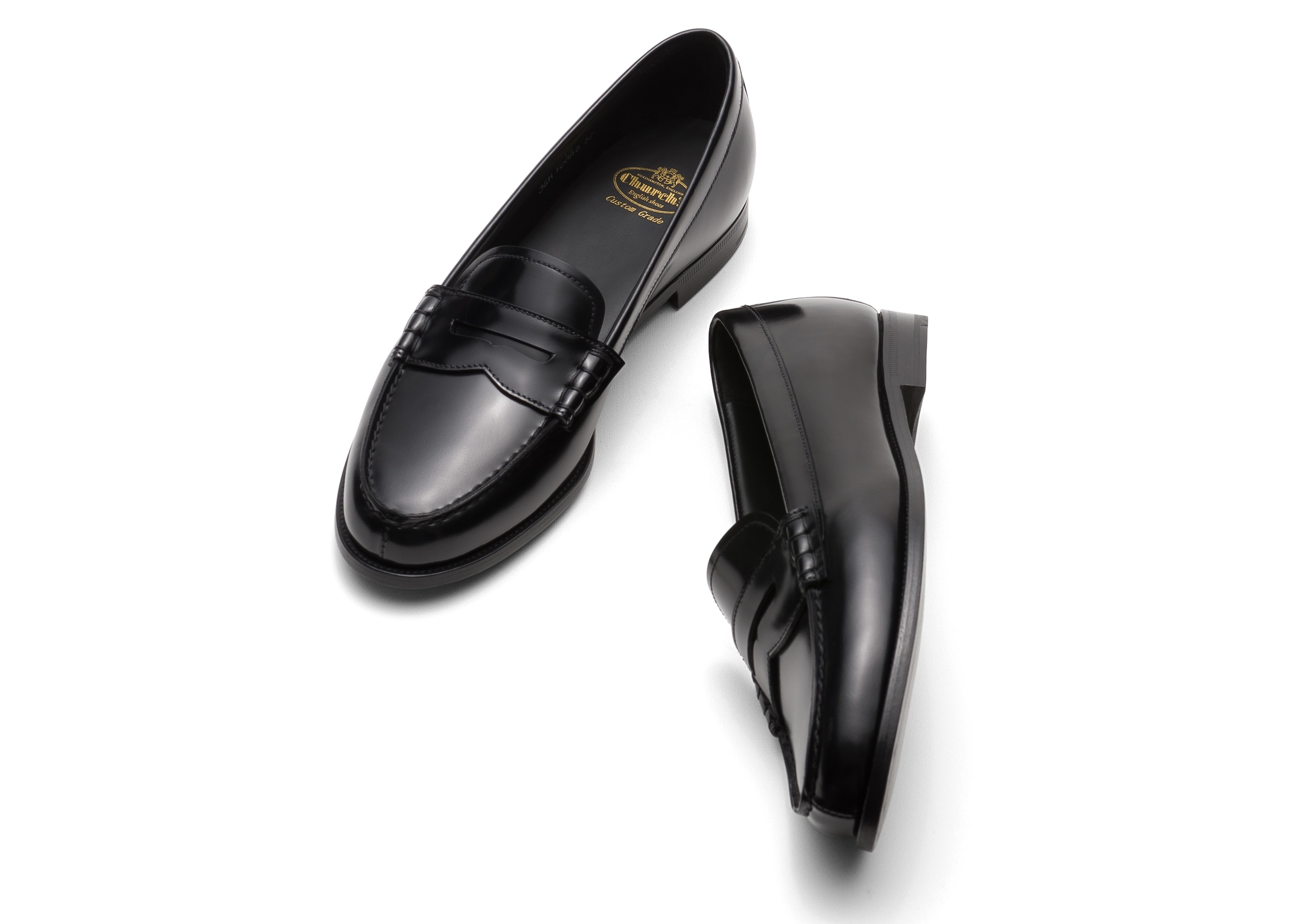 Church s Kara 2 Fume Brushed Calfskin Loafer Black REVERSIBLE