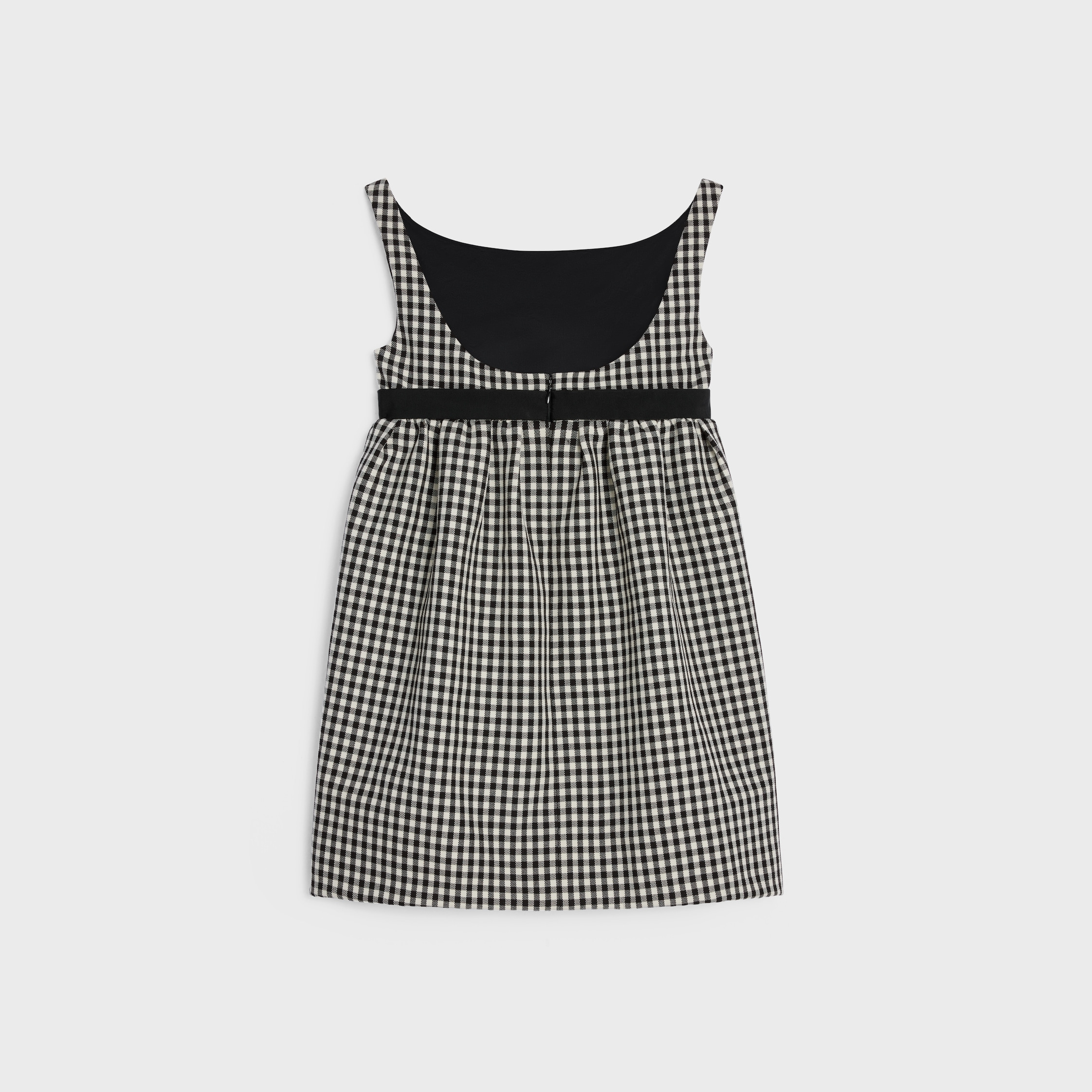 muguet dress in vichy checked wool - 2